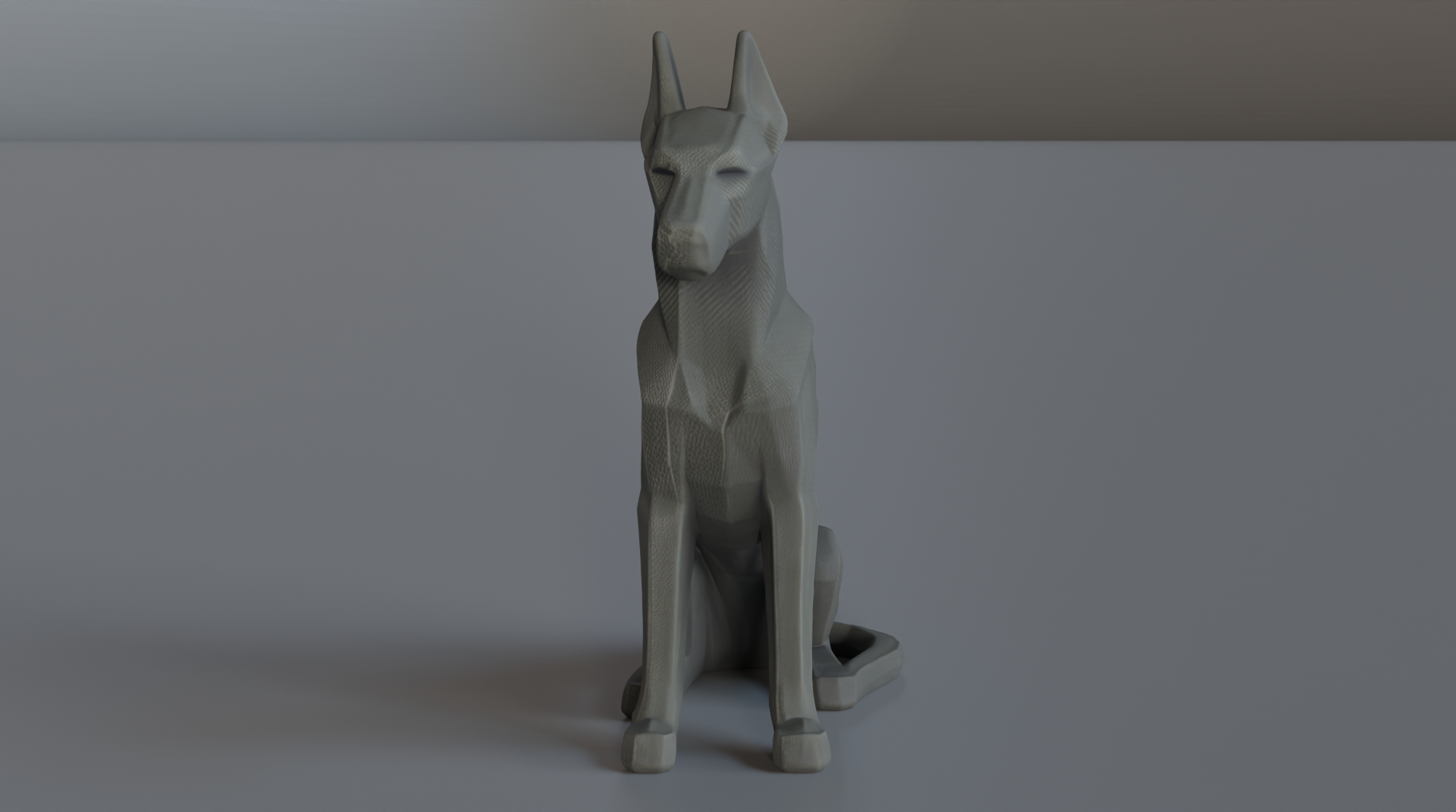 Miniatura 2 do modelo 3D Doberman Low Poly