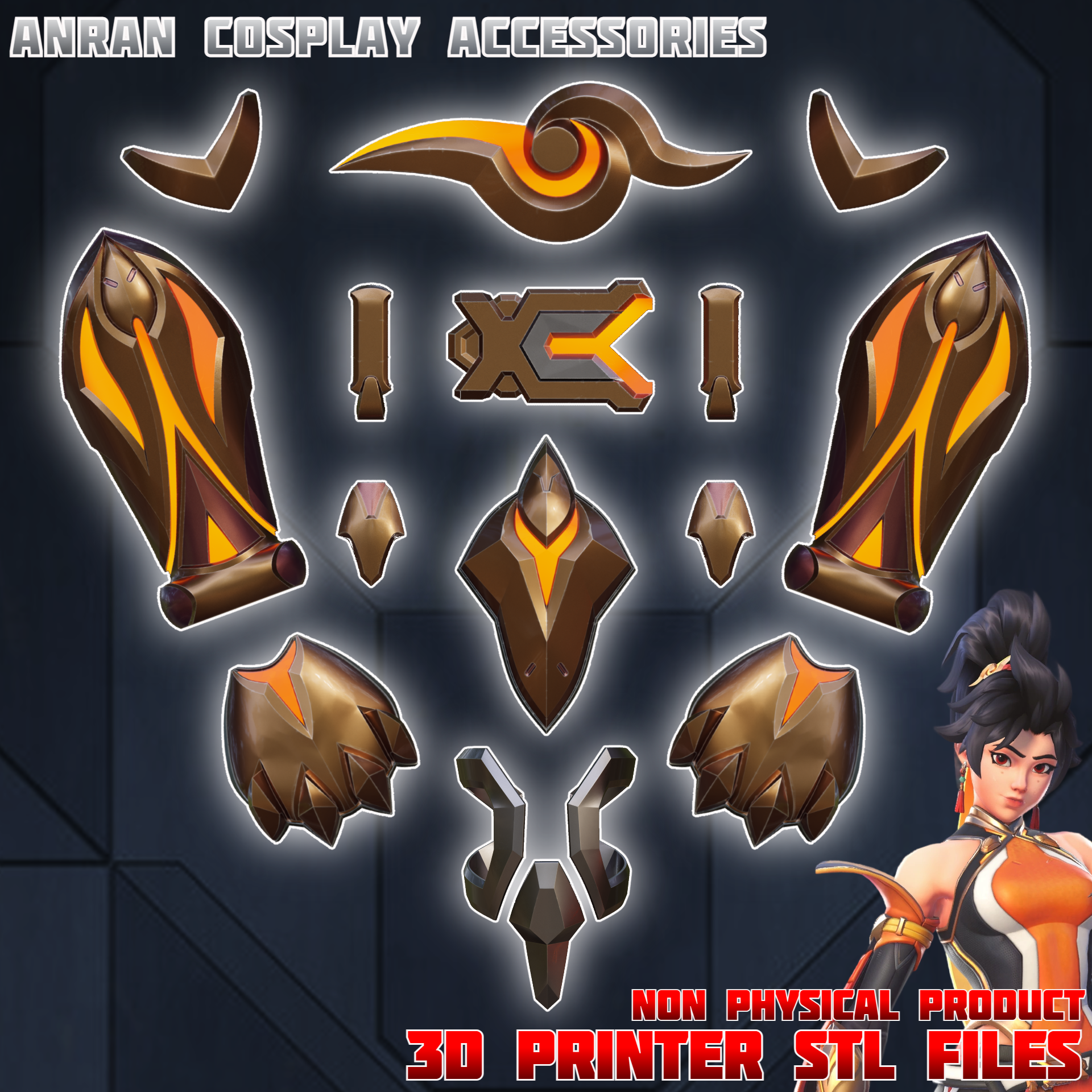 Anran Cosplay Accessories Overwatch