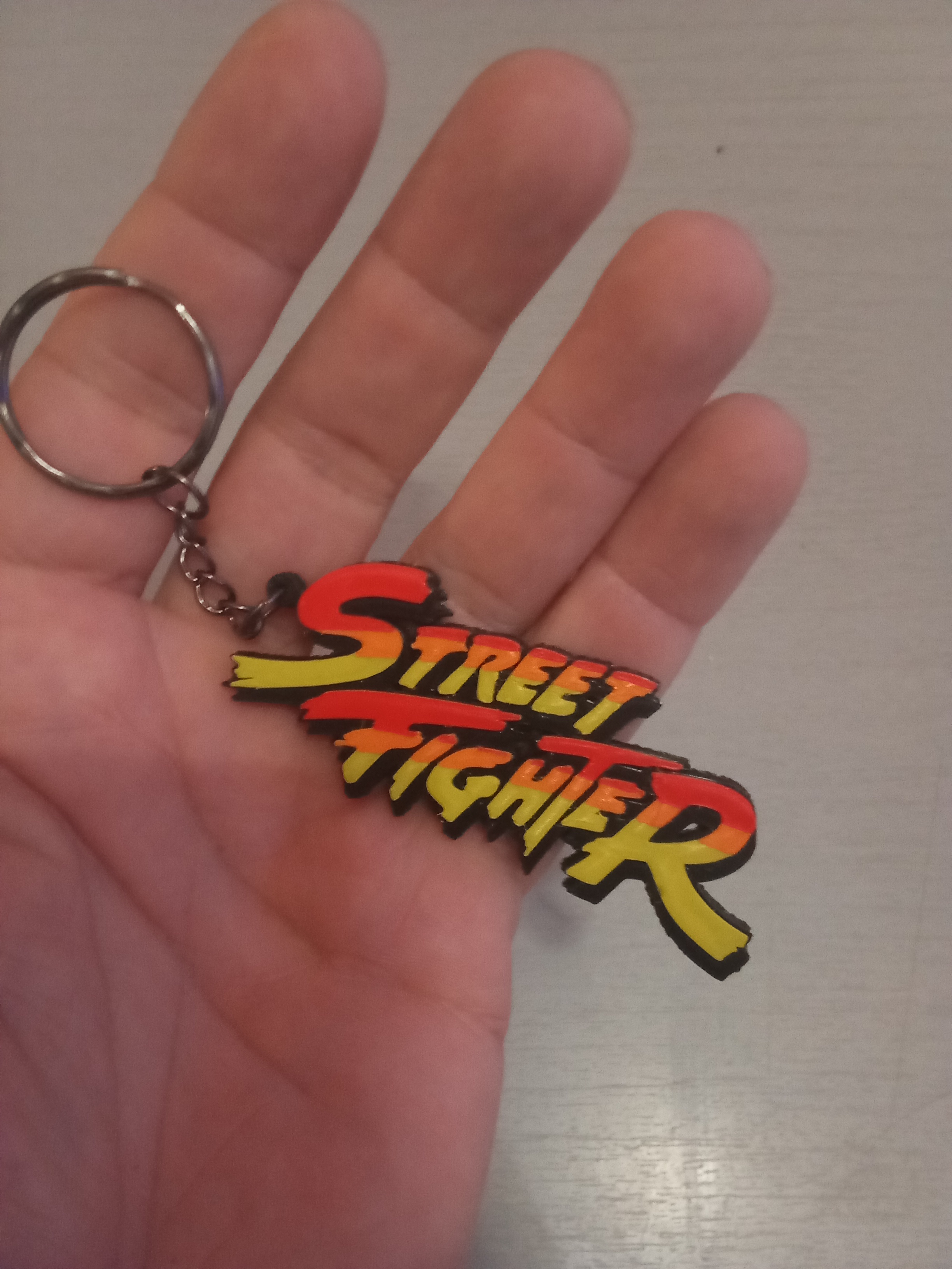 Porte-clés Logo Street Fighter – Fichier STL
