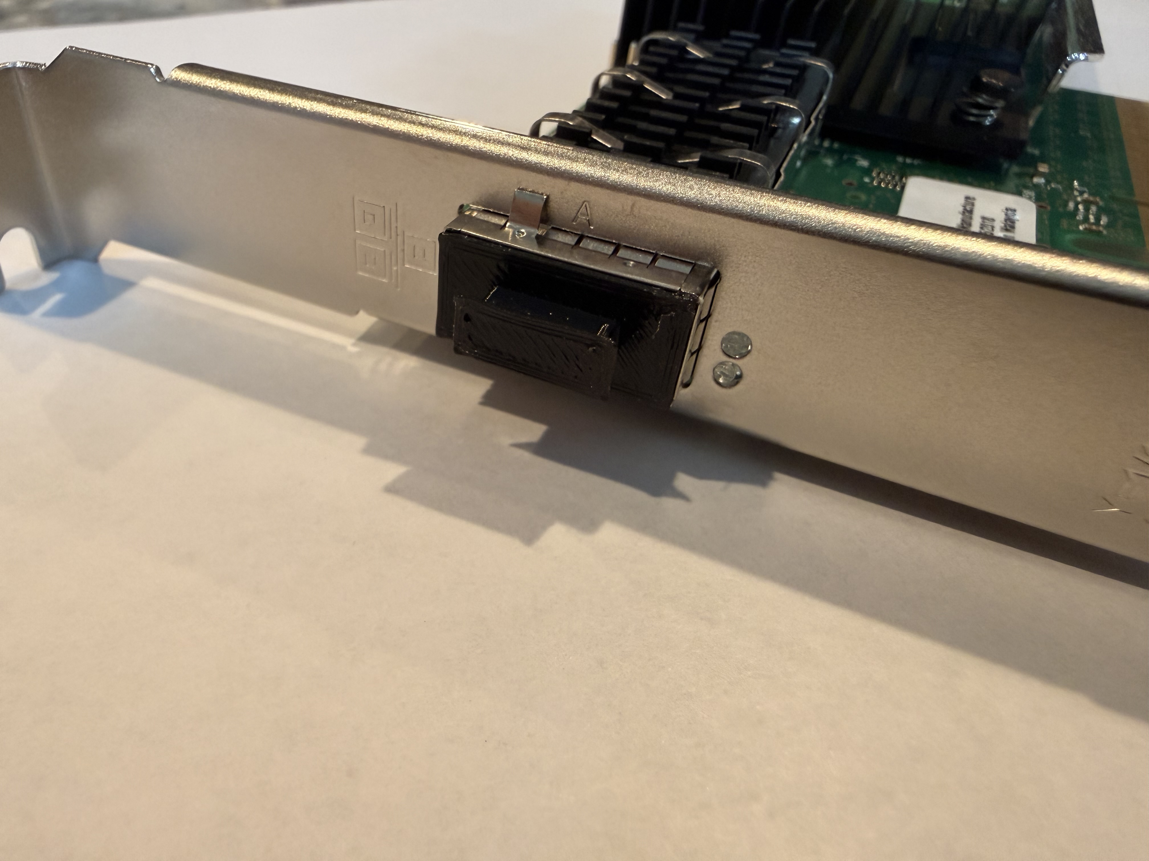 QSFP Dust Cover / Port Plug — Chamfered, Lipped, Solid-Body