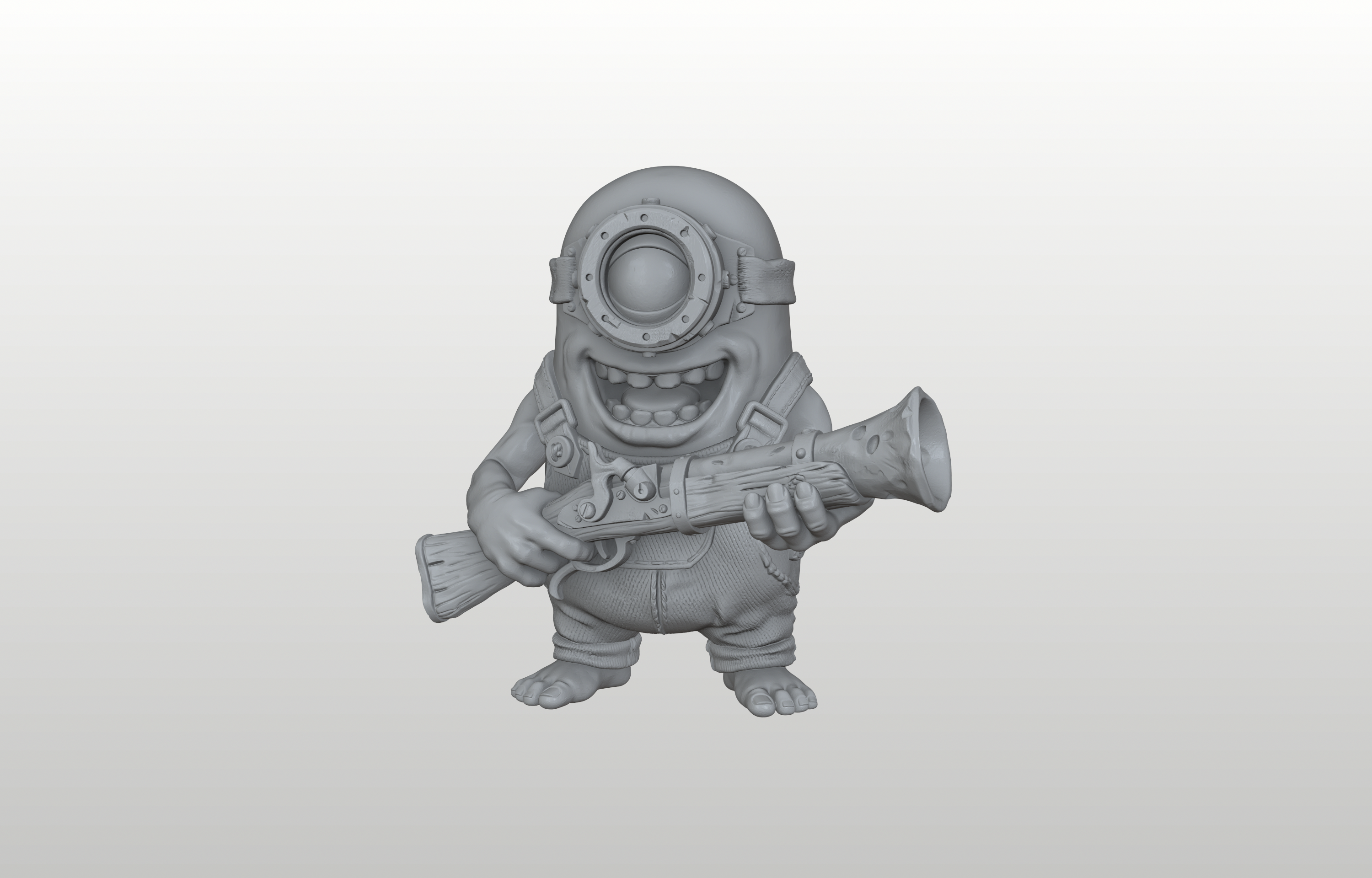 Little Minion Warrior - Fantasy Miniature (Tabletop RPG) - Pre-supported