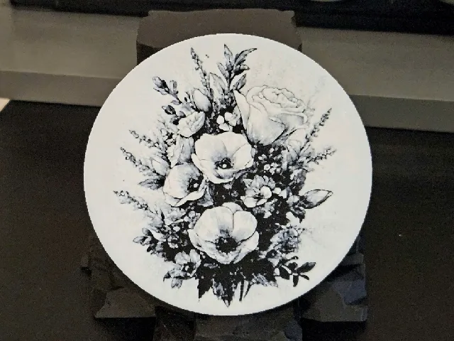 Flowers on White - Coaster