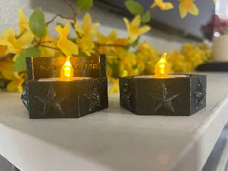 HEX STAR TEA LIGHT HOLDERS