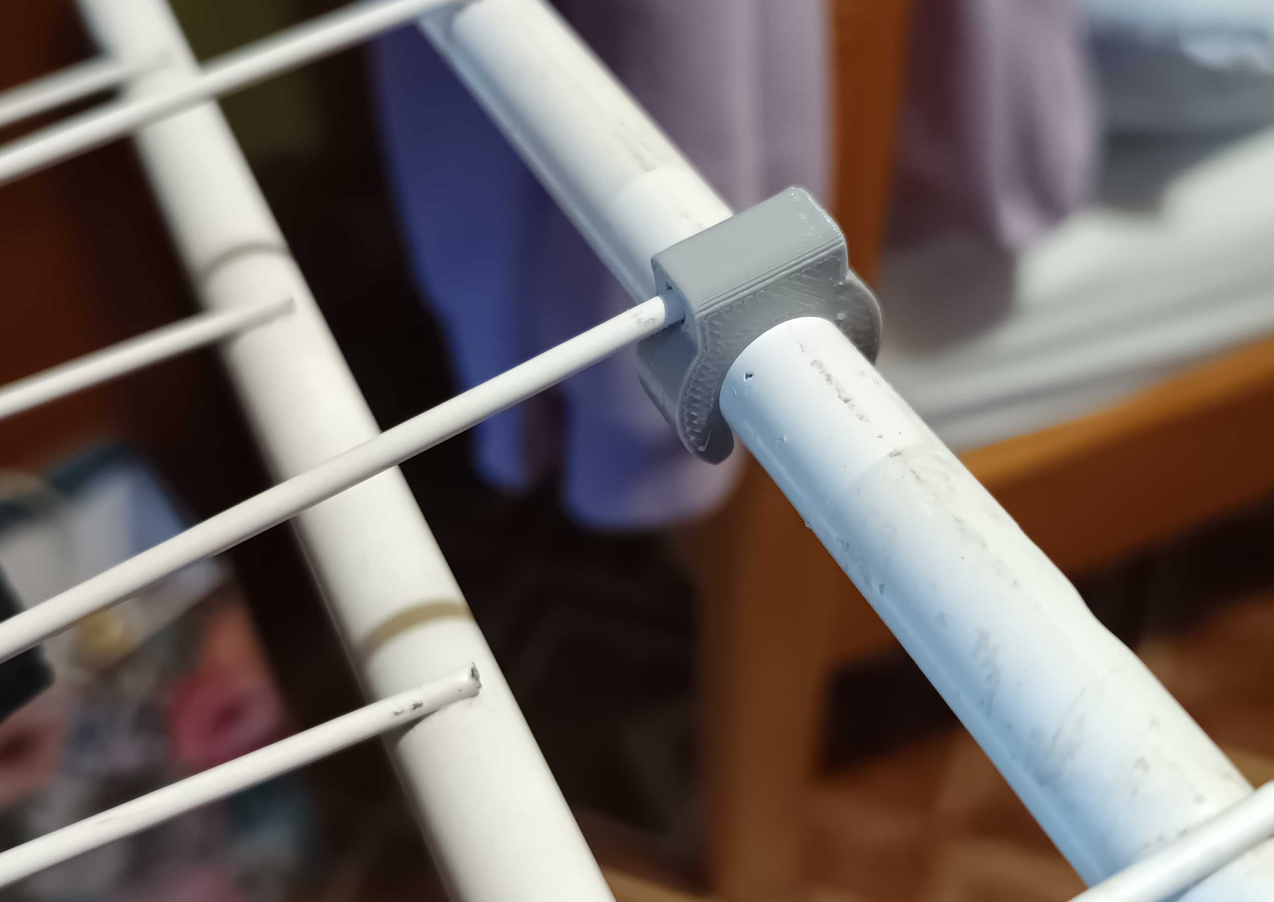 Clothes dryer fix for 2,5mm rod and 1,2cm base stand