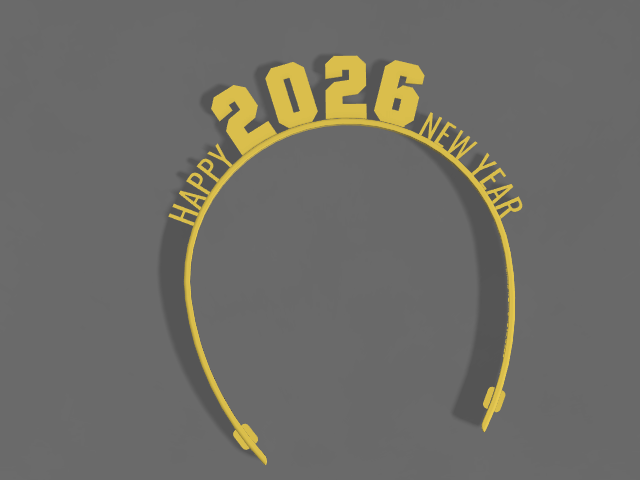 2026 Headband – Festive 3D Hair Accessory for the New Year