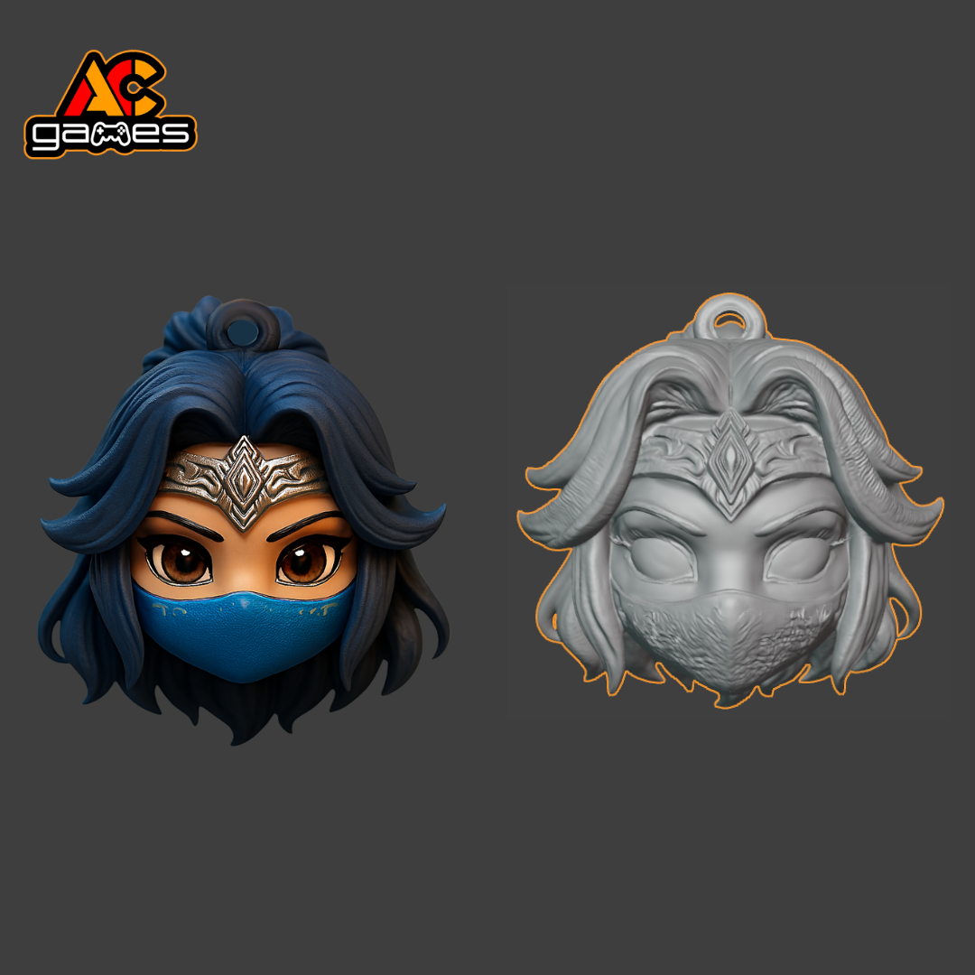 Kitana keychain chibi style
