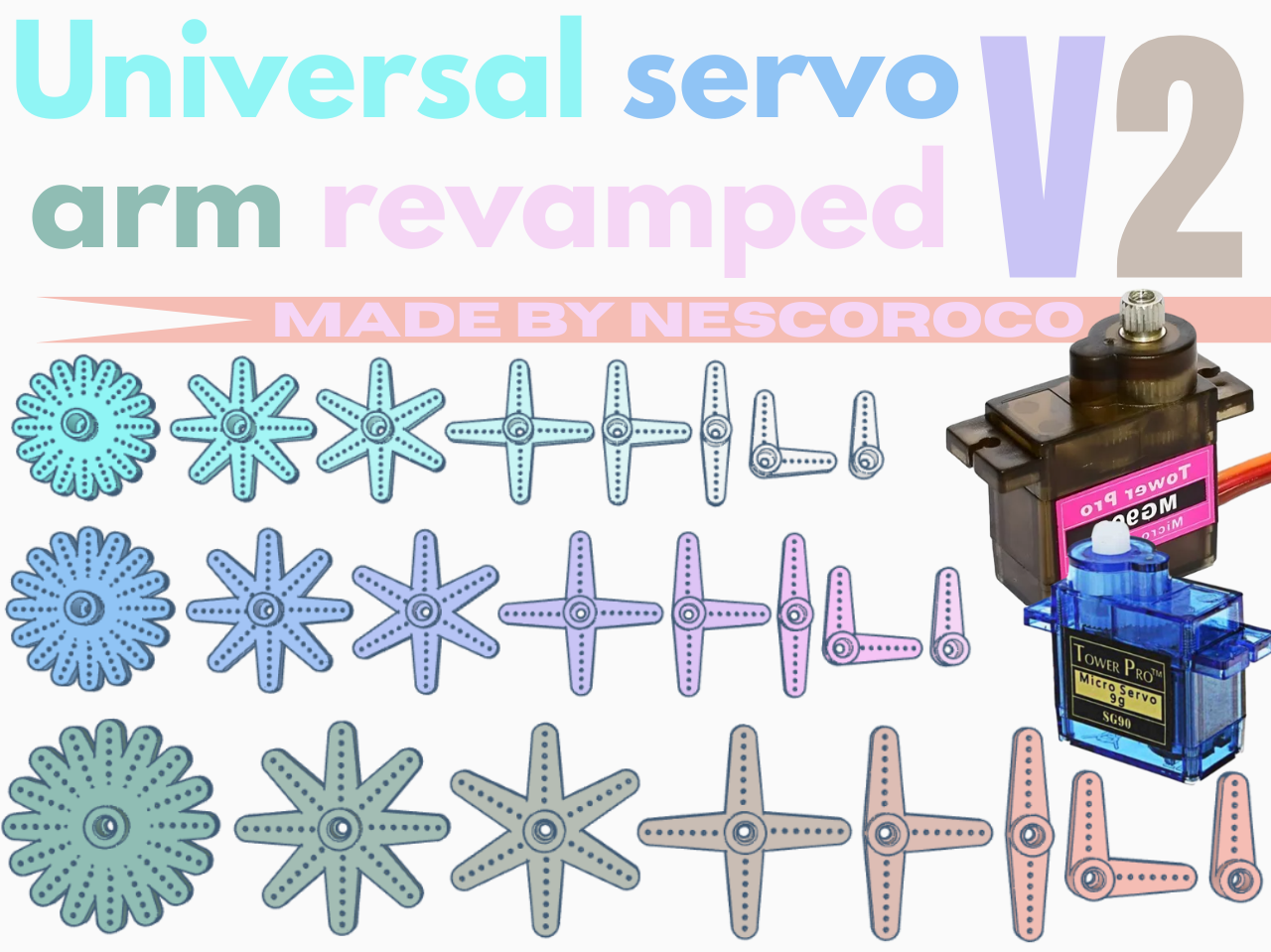 Universal servo arm V2