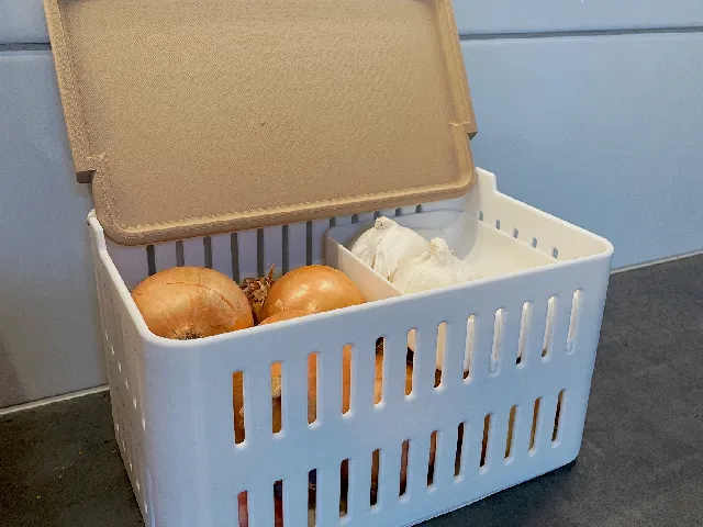 Onion and Garlic Basket with Lid
