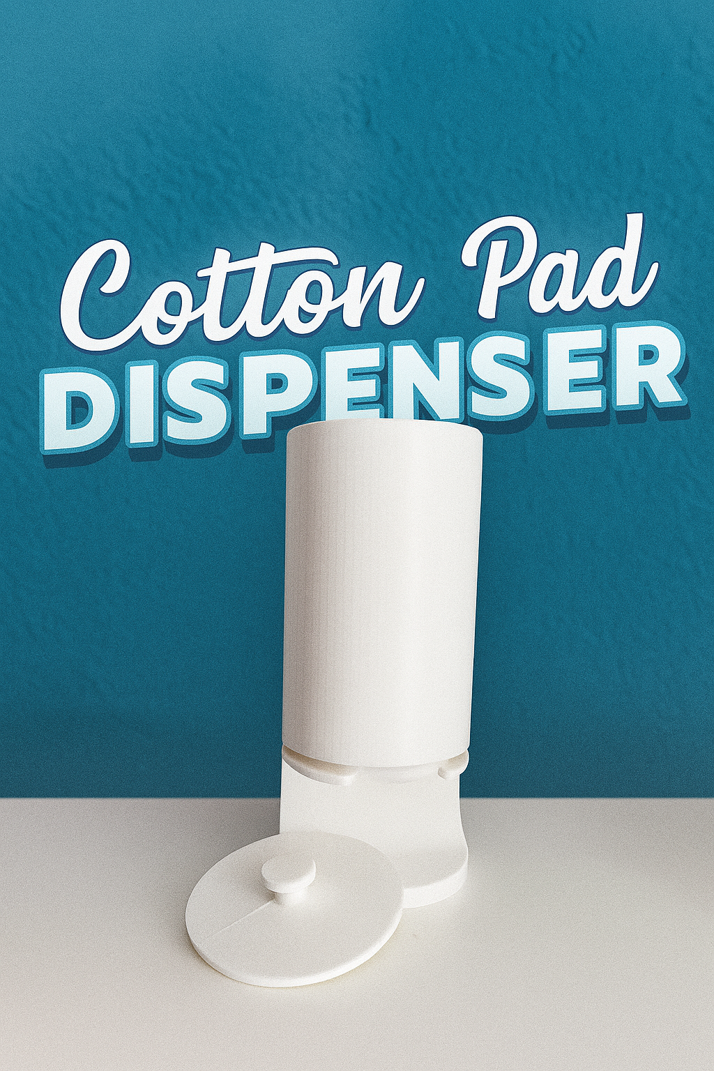 Cotton Pad Dispenser with Bottom Slot and Lid – 3D Printable Organizer