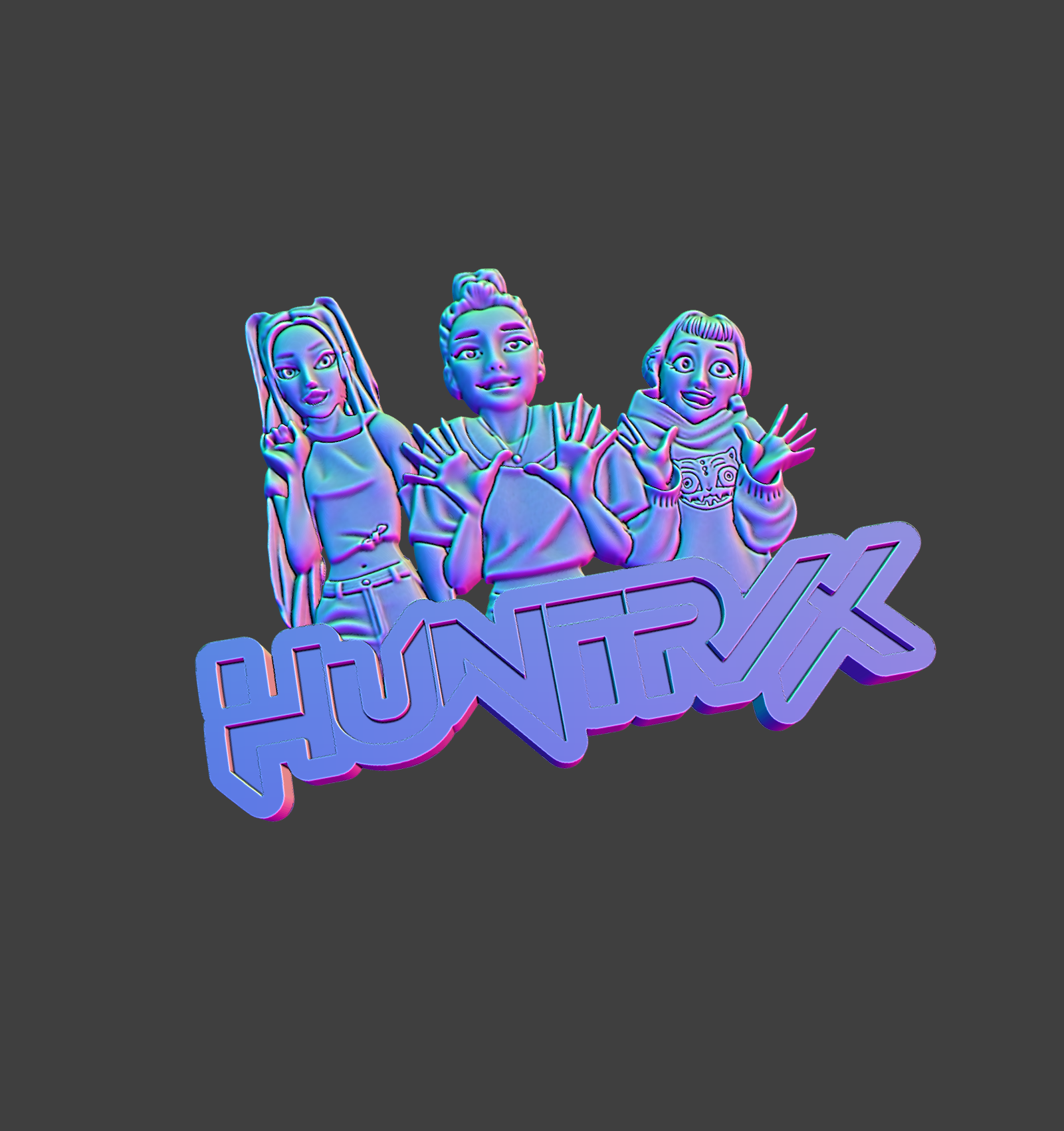 Huntrix hi fans scene from kpop demon hunters