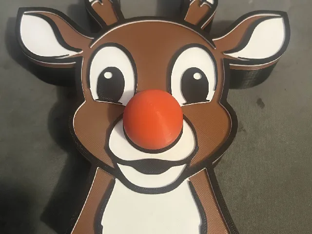 Rudolph wall decoration with glowing nose