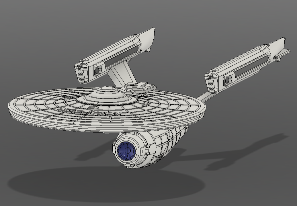 NCC-1701 USS Enterprise Refit - No Supports / Multicolor