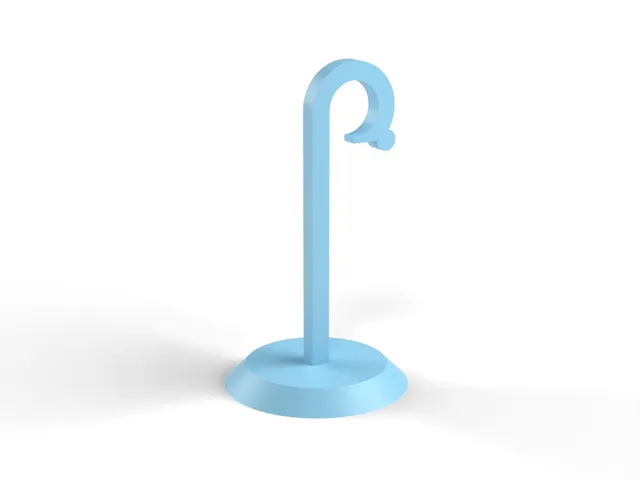 Banana Hanger - Two-Part Banana Stand with Hook, Prints Flat, No Supports (OpenSCAD)