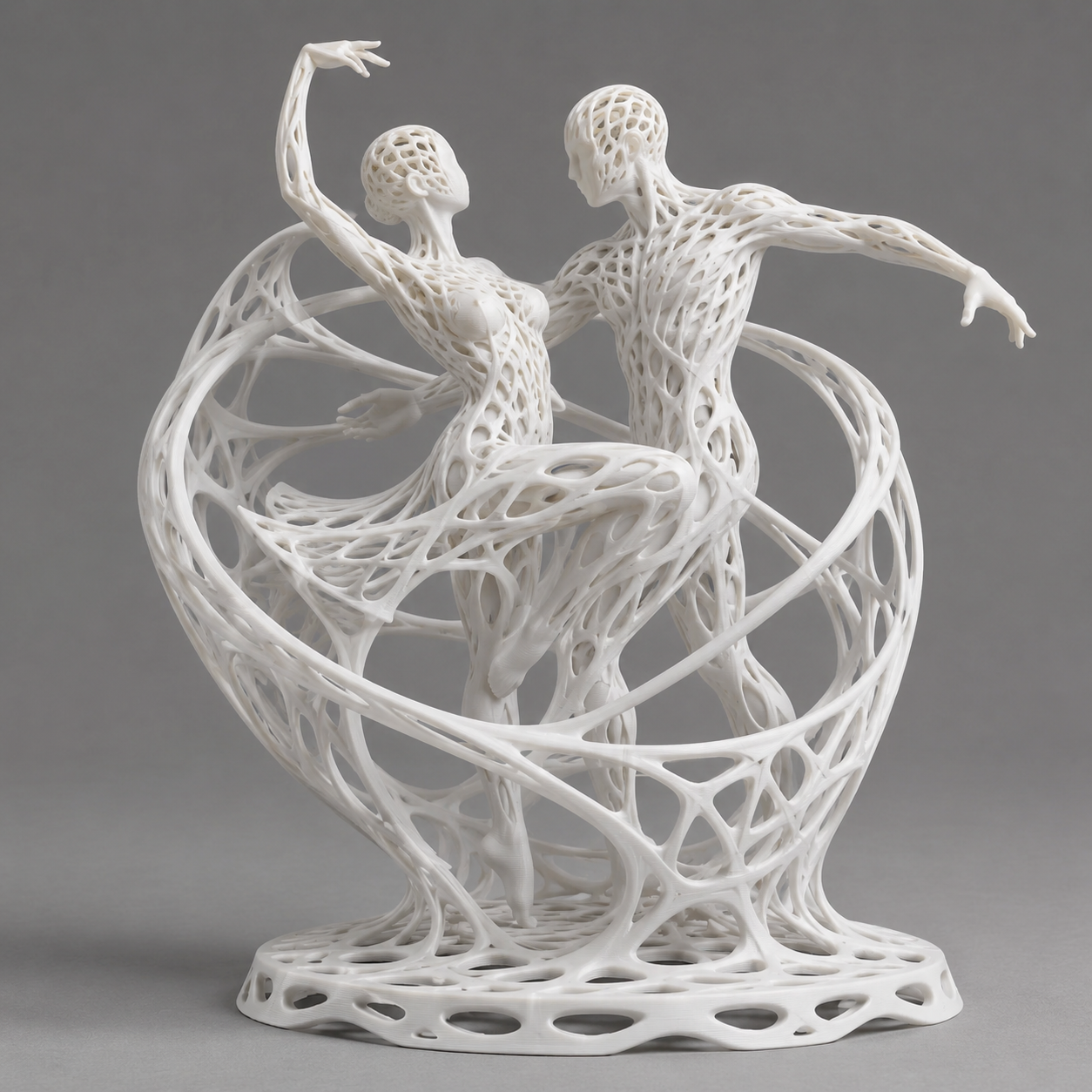 Tanzende Formen / Dancing forms in Lattice-Struktur