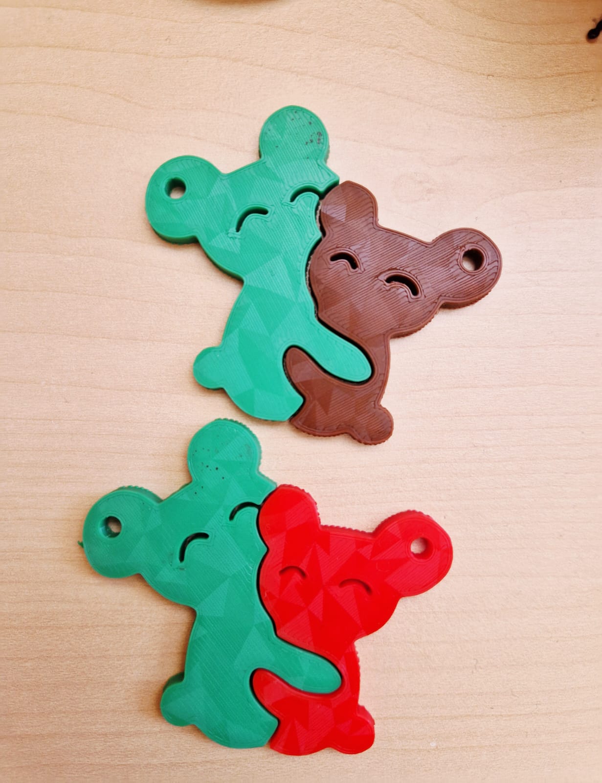 Matching bear keychains