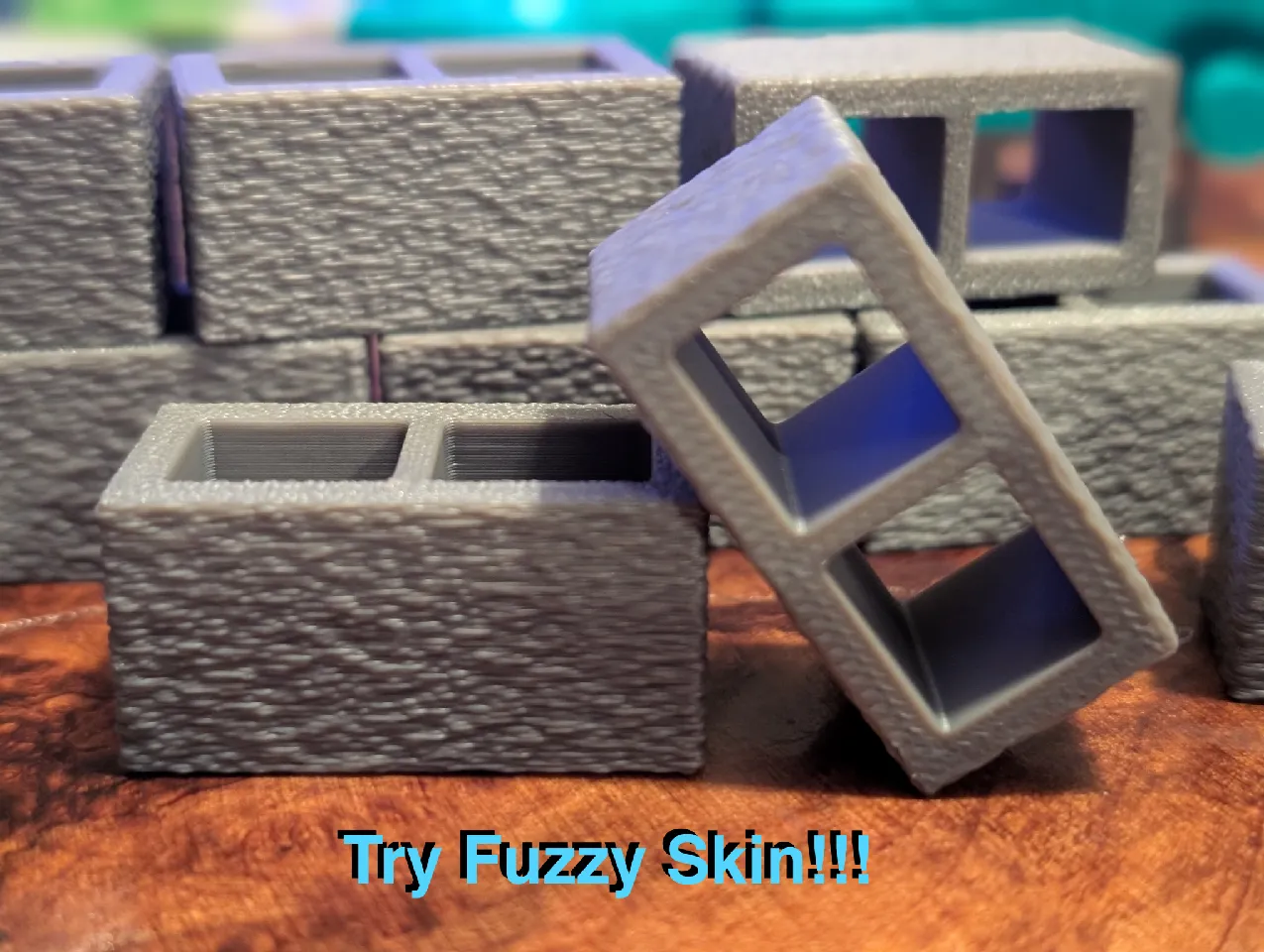 Cinder Blocks (try Fuzzy Skin) by jmcpheron | Download free STL