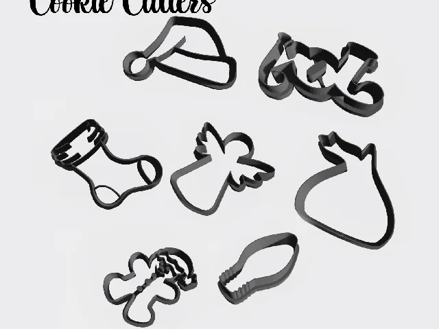 7 Cookie Cutters in Different Sizes