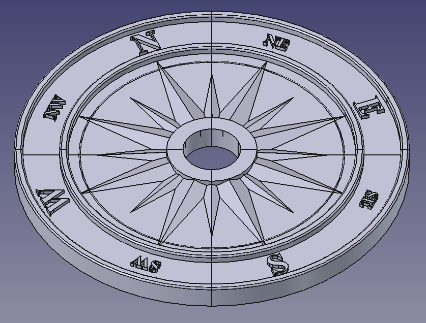 Miniatura 3 do modelo 3D Compass Rose Medallion