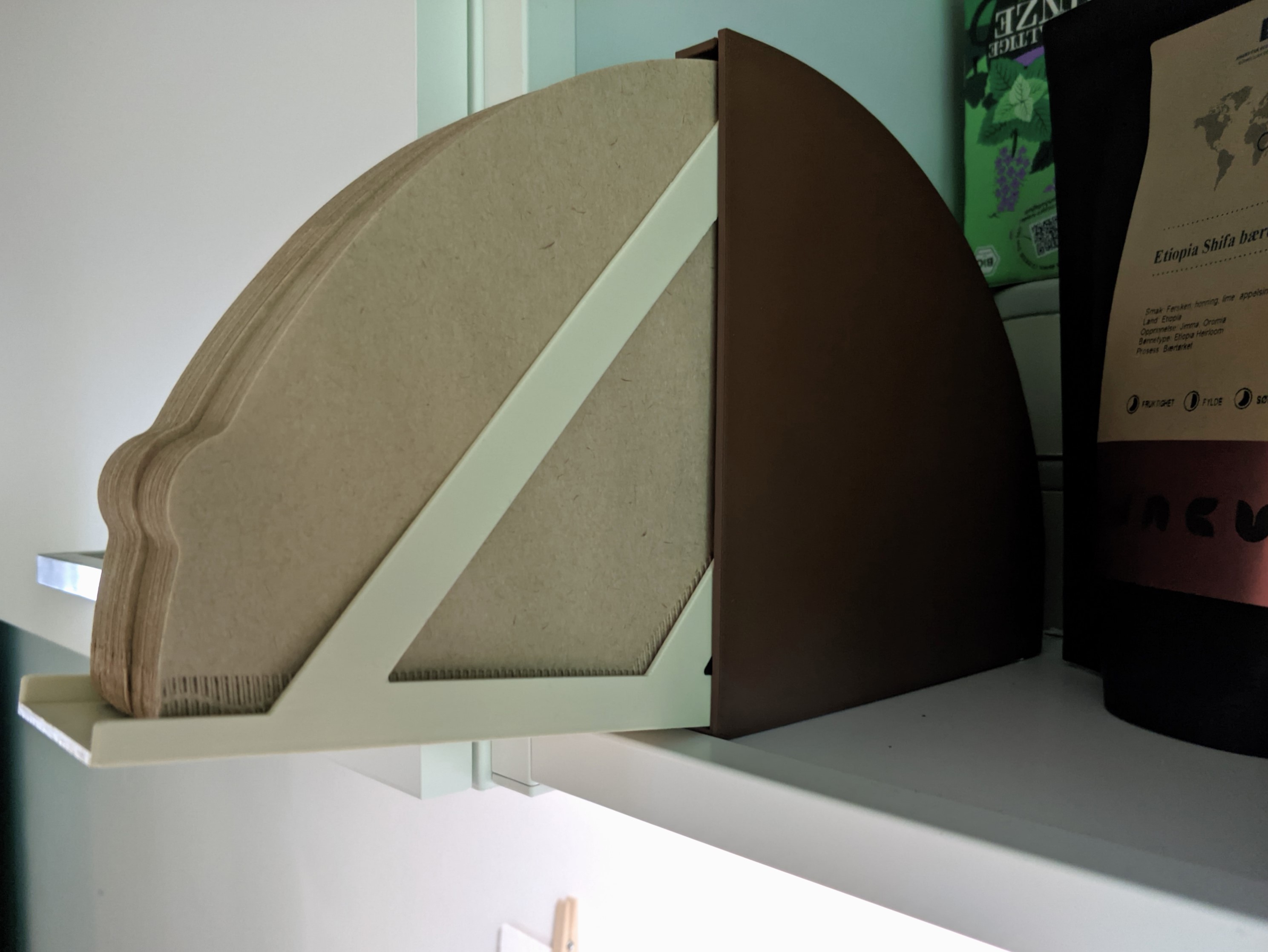 Pour Over Coffee Paper Filter Holder and Container For Size 4 Filters