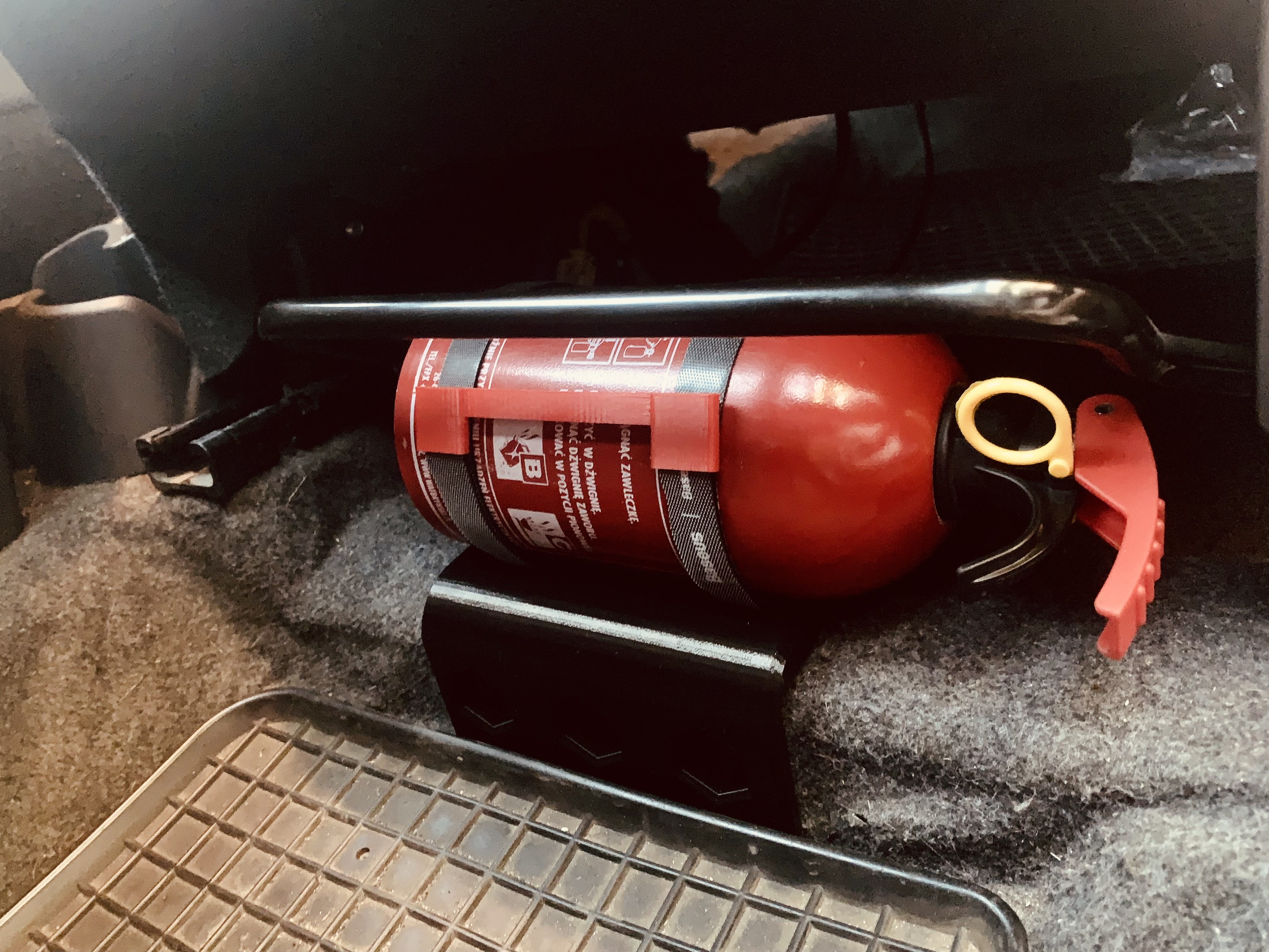Car fire extinguisher holder