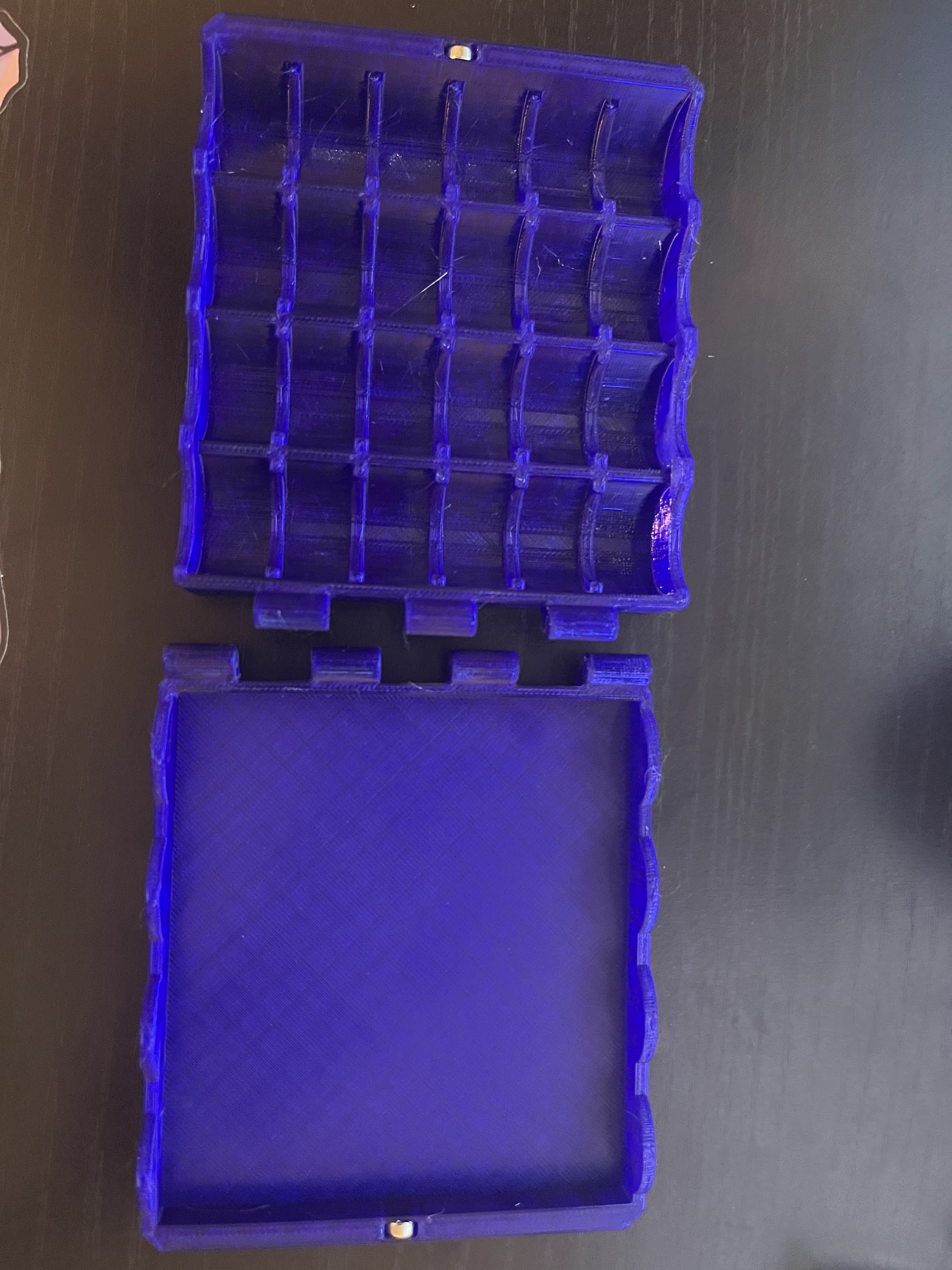 Adjustable Bobbin Storage Box with closure by Iceburn