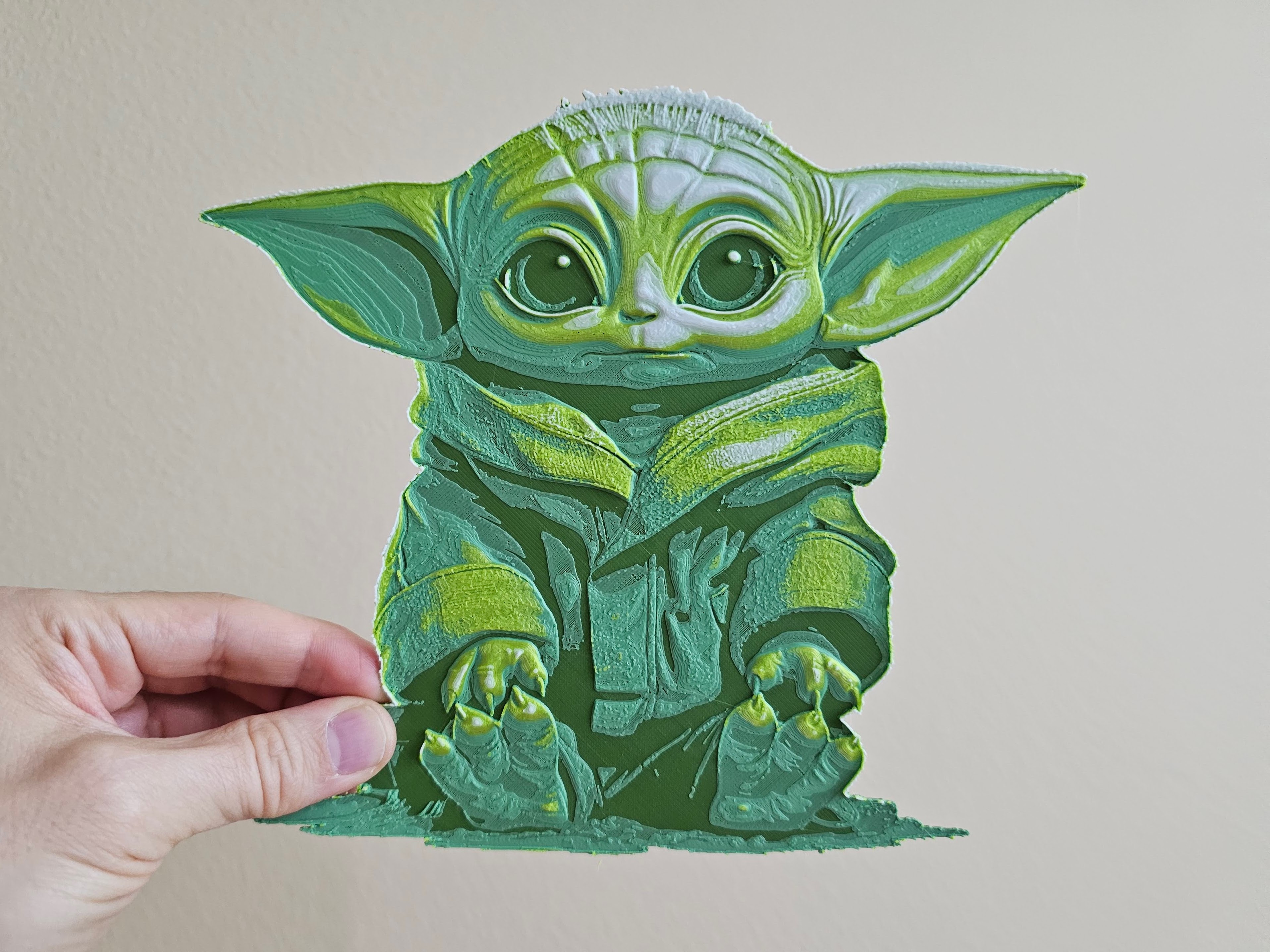 Star Wars (Inspired) Baby Yoda Jedi Training HueForge Grogu by  ChrisPirillo, Download free STL model