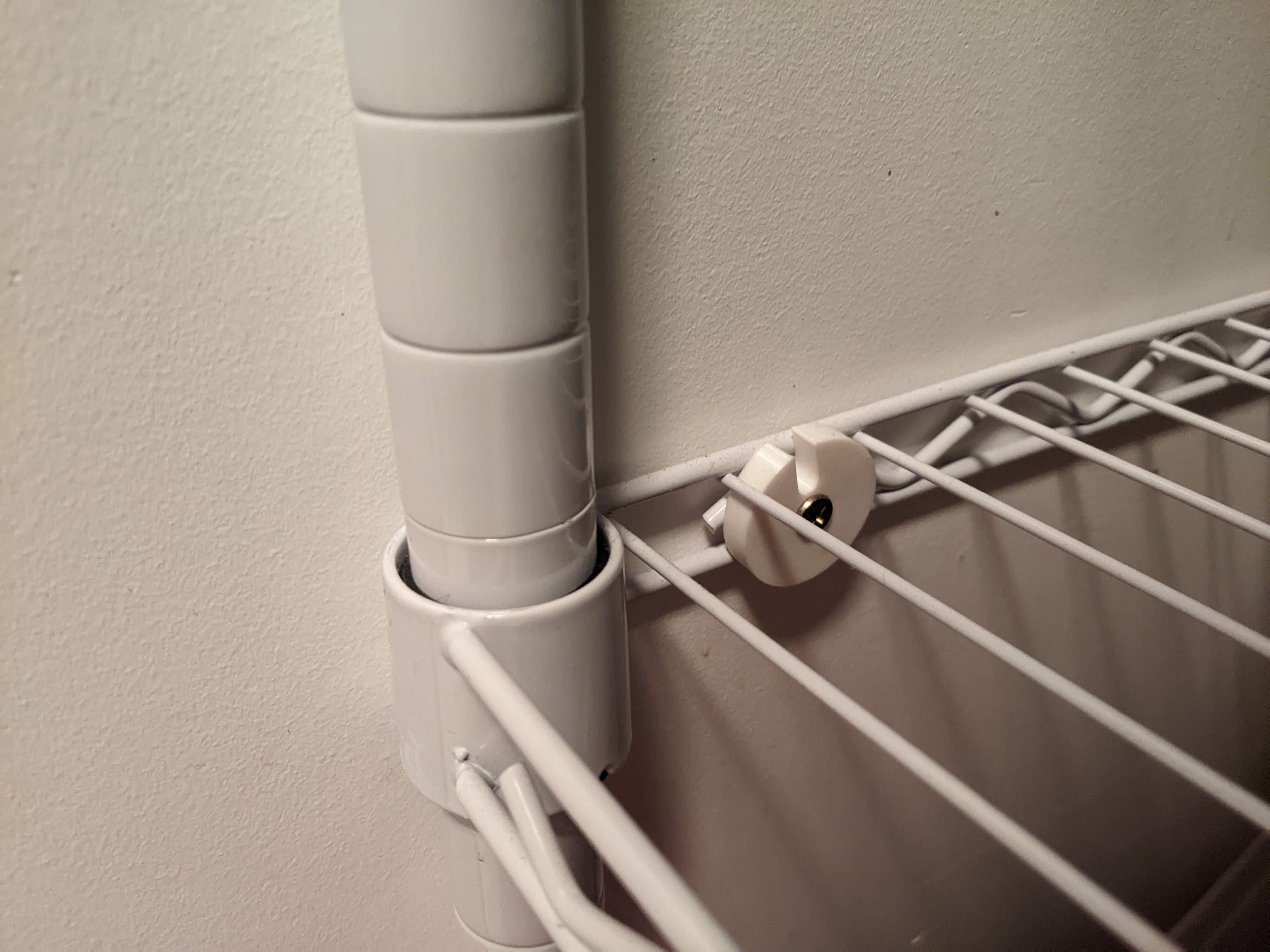 Wire shelving rack wall anchor collar by Douglas Hale Download free