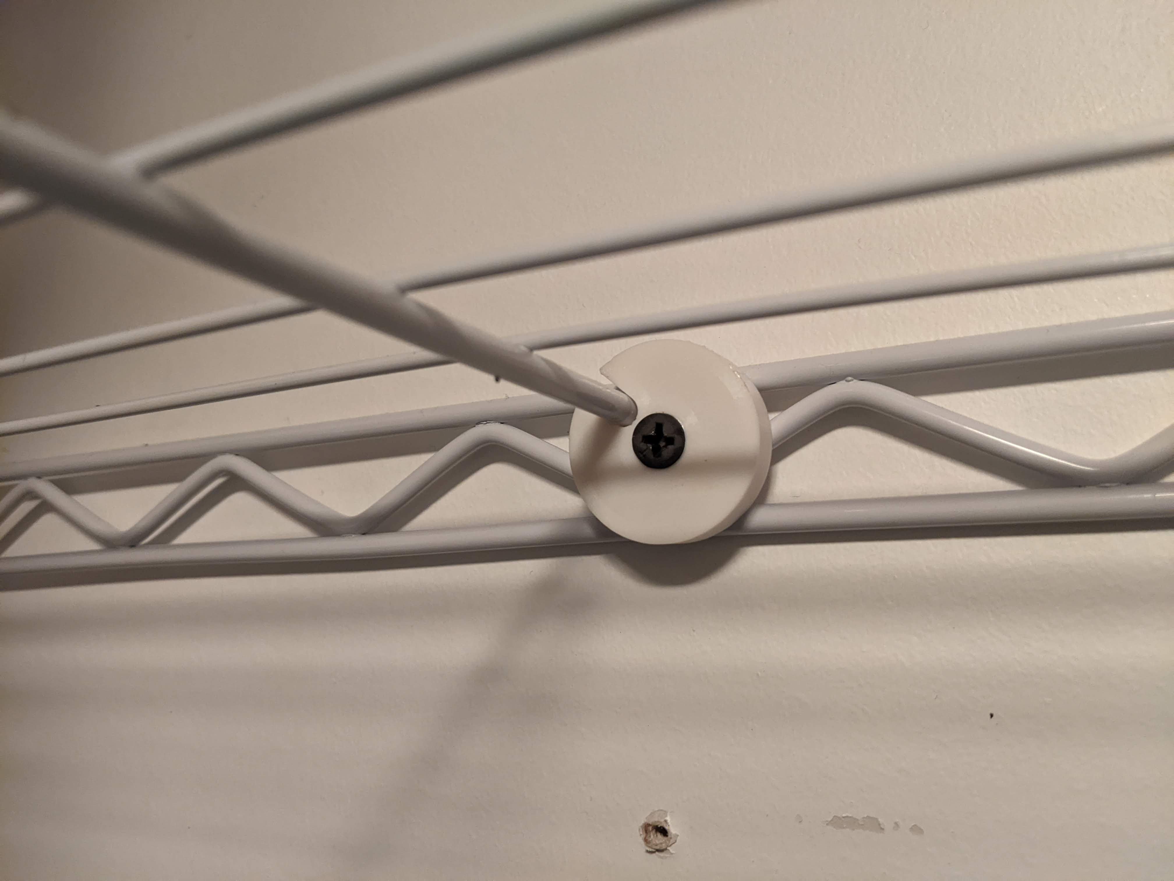 Wire shelving rack wall anchor collar by Douglas Hale Download free