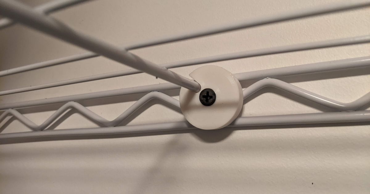 Wire shelving rack wall anchor collar by Douglas Hale Download free