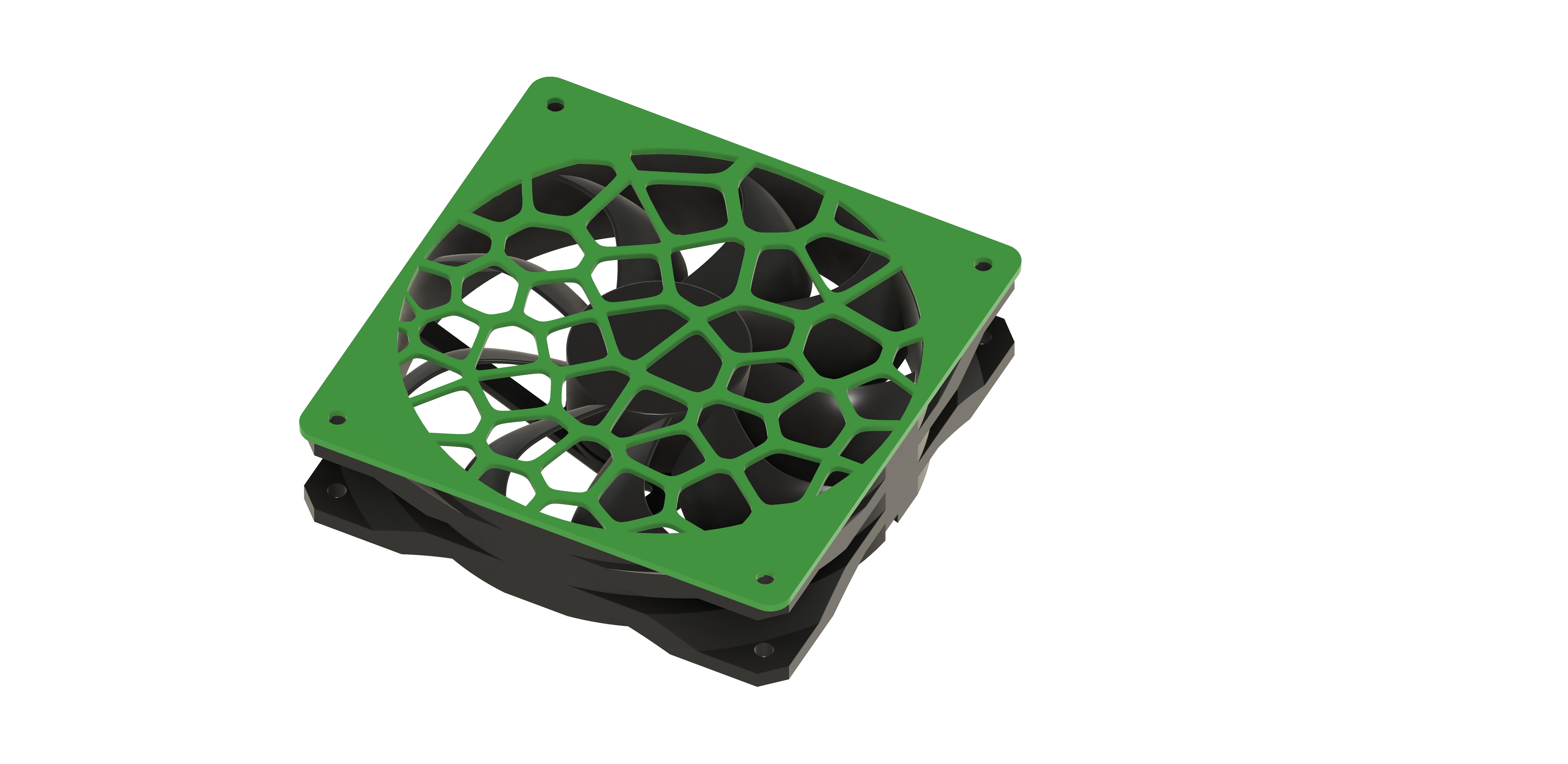 120mm Fan (hepa filter) Grill + Extra Voronoi Grill