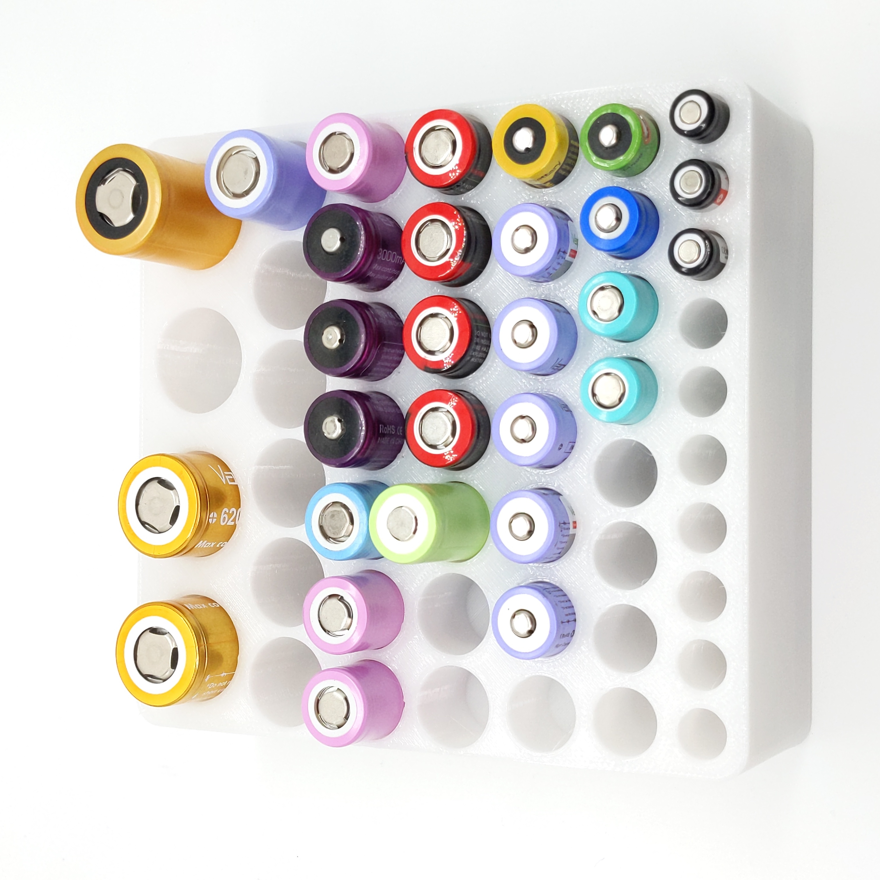 Multiple Battery Holder Box for AAA, AA, CR123a, 18350, 18650, 21700