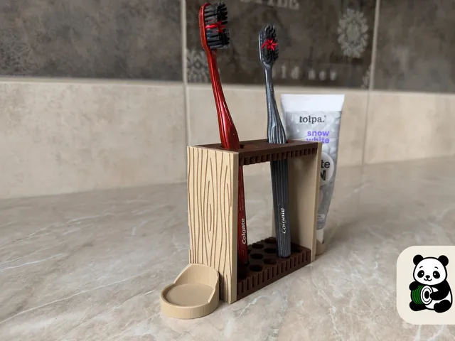 Woody Toothbrush Holder
