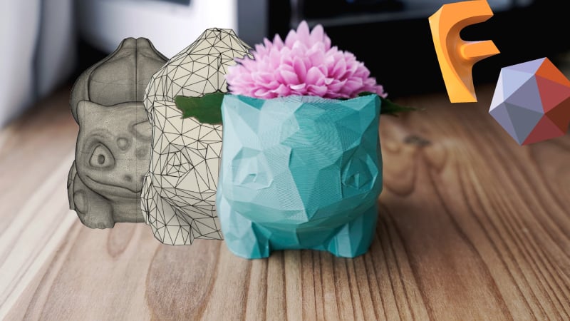 LowPoli  Bulbasaur flower pot : Pokemon