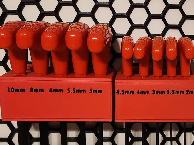 T-Handle Hex Key Set Rack for Honeycomb Wall