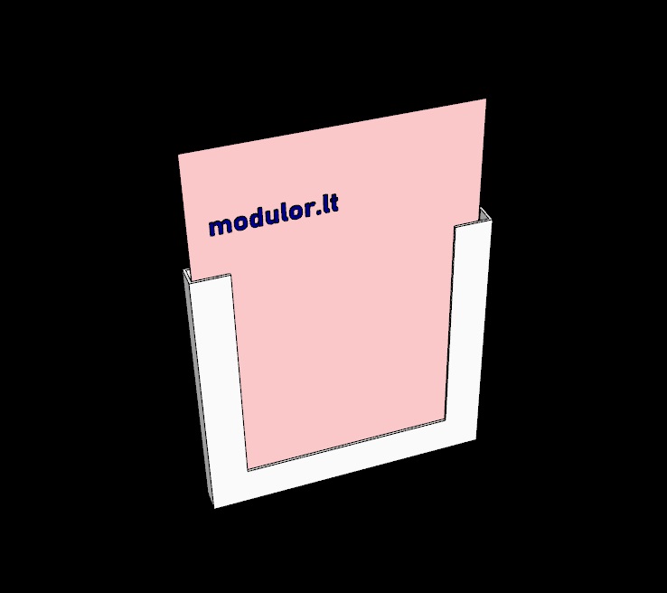 A4 brochure wall holder with drill holes by modulor.lt | Download free ...