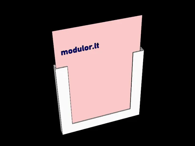A4 brochure wall holder with drill holes