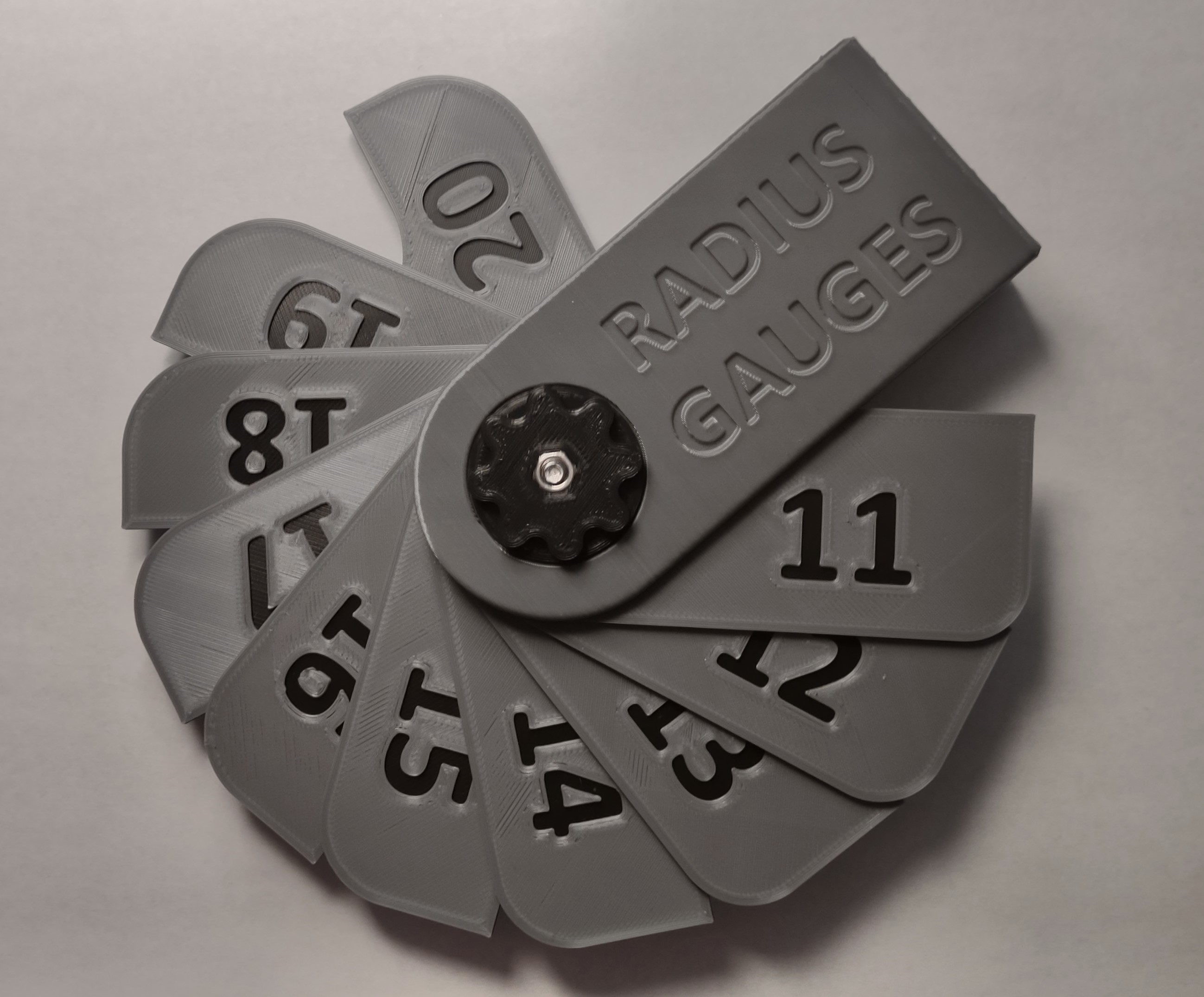 Radius Gauges M11-20 by Jamz58 | Download free STL model | Printables.com
