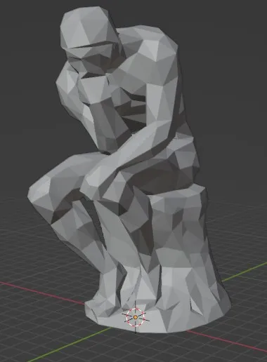 low poly thinker by melzein | Download free STL model | Printables.com