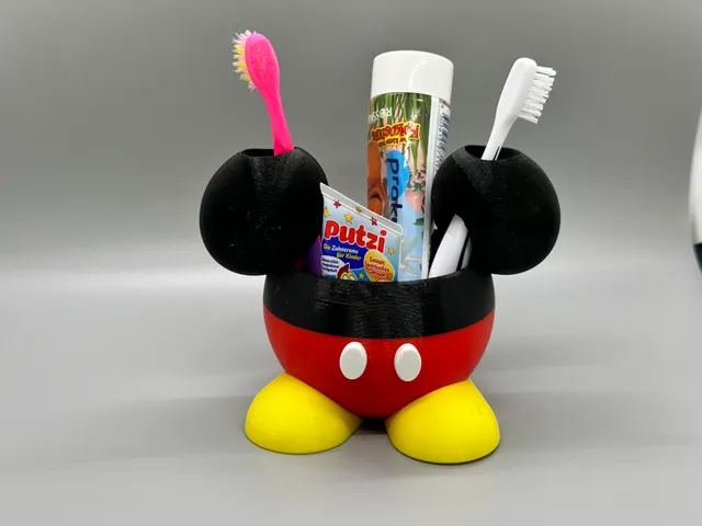 Mickey Mouse-themed Toothbrush and Toothpaste Holder