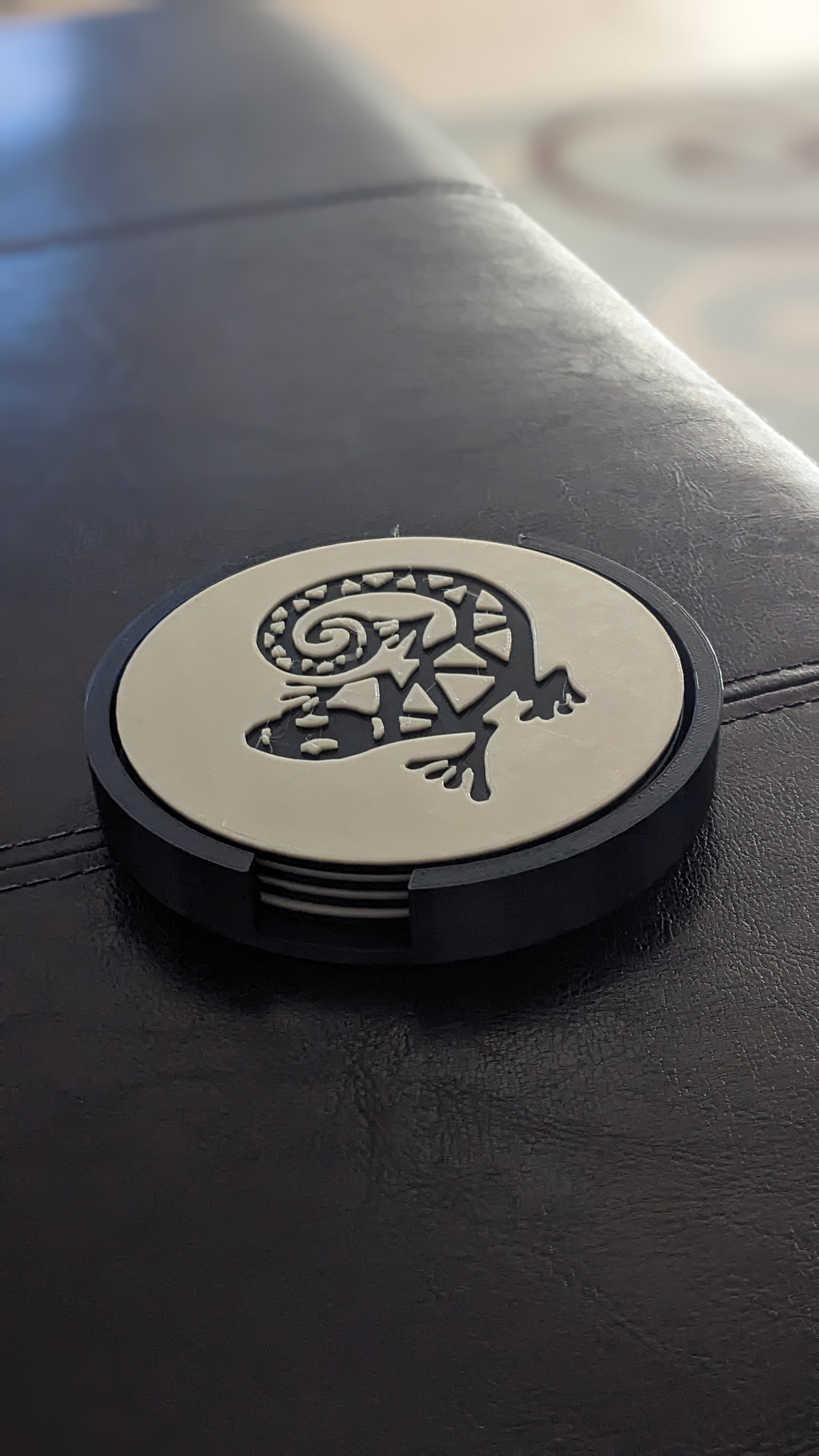Gecko Coaster Set of 4 and Holder