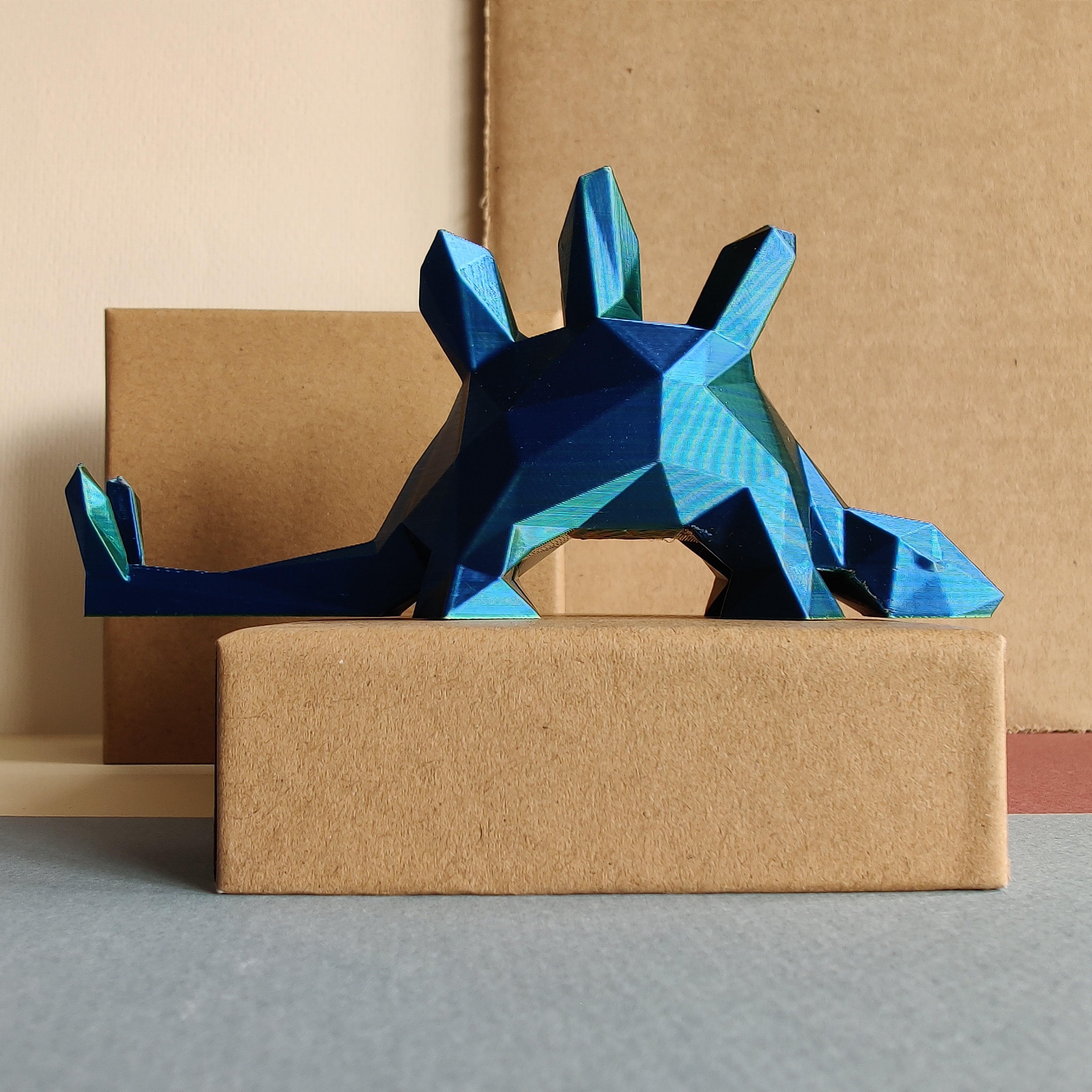 Miniatura 4 do modelo 3D Stegosaurus ring holder - Low Poly