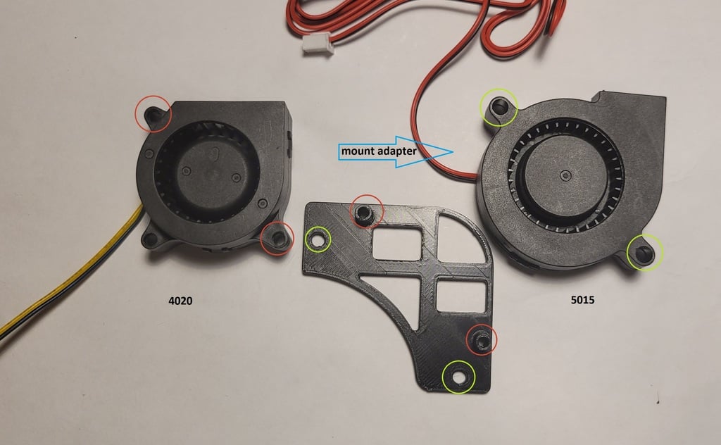 Adapter, Blower Fan Mount, 5015 replacing 4020 by AlolanCat Download