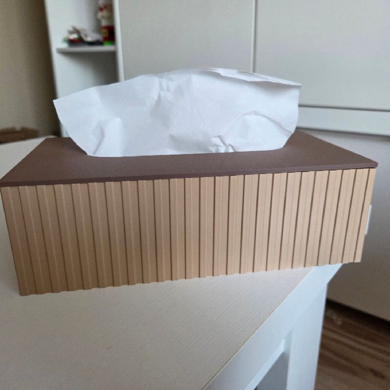 Modern Ribbed Tissue Box Cover – Fits Standard Box by MeltMotive ...
