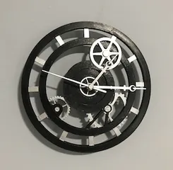 Mini clock for radio-controlled quartz analogue clock movement by Larry Guo, Download free STL model