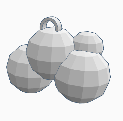 lowpoly cloud keychain
