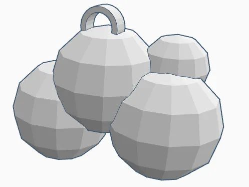 lowpoly cloud keychain