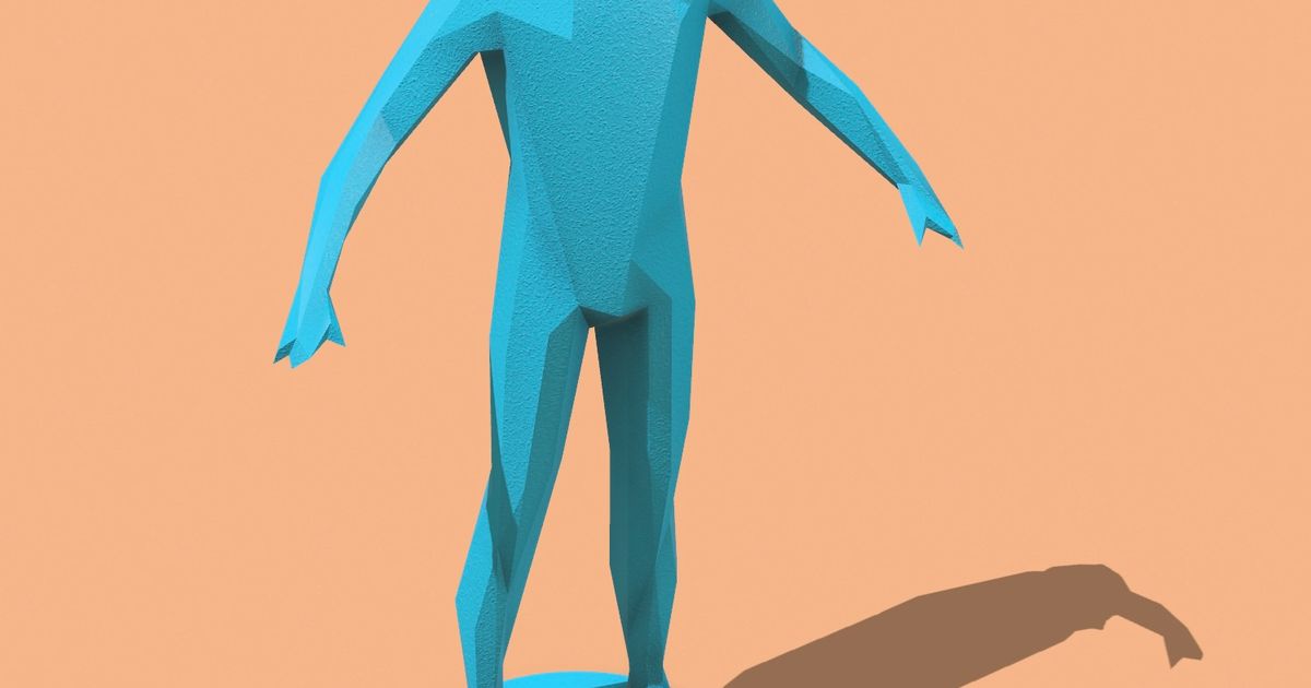 Low Poly Human by Michael | Download free STL model | Printables.com