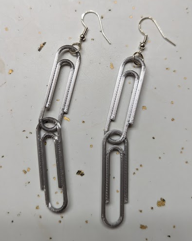 Linked Paperclip Earrings