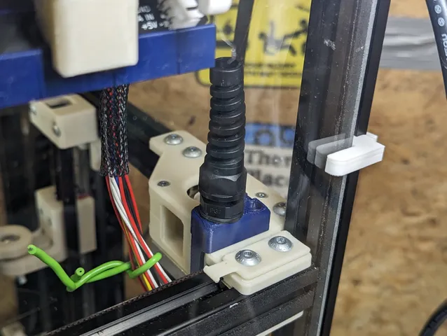 Voron Trident Wire Cover w/ PG7 Cable Gland and rear opening