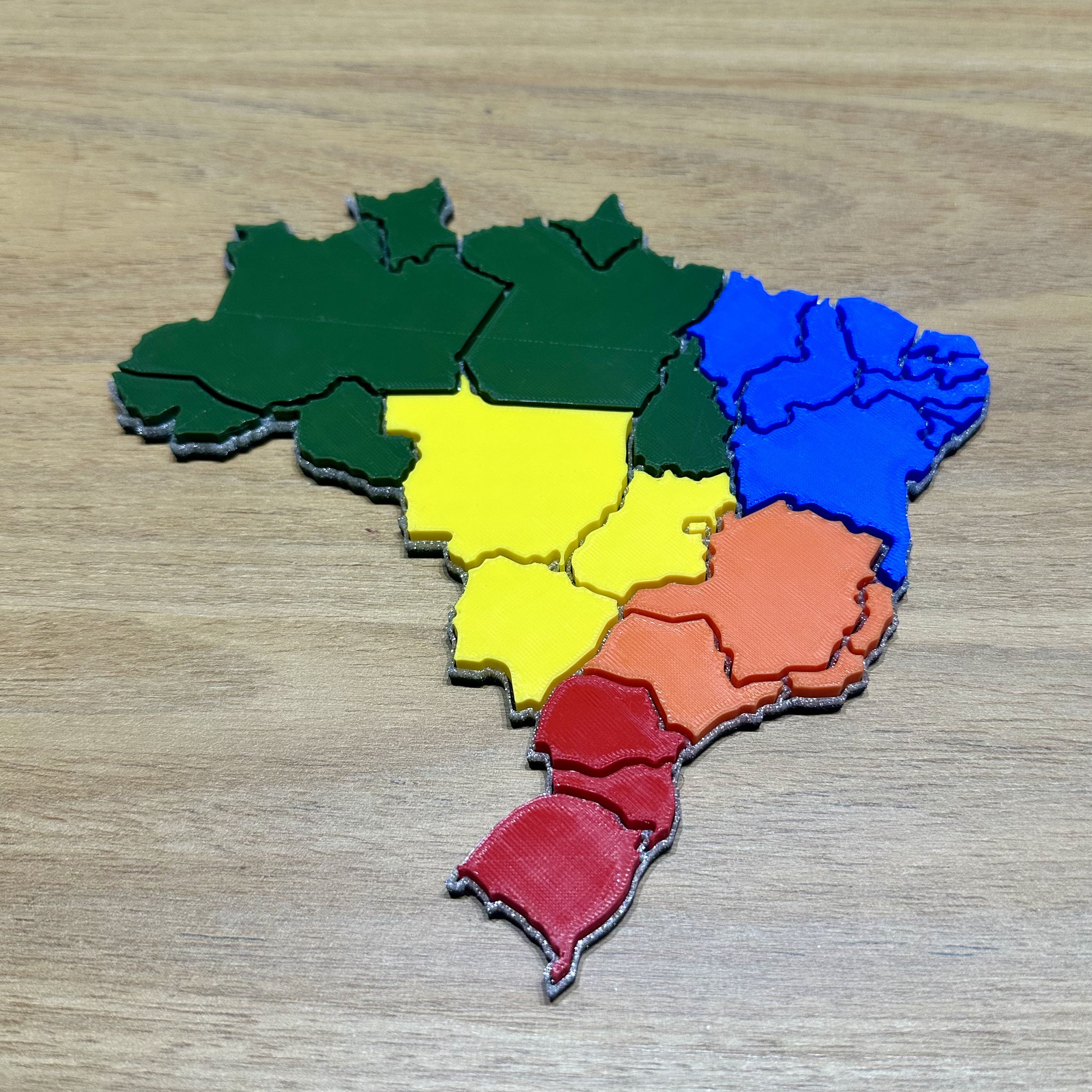 Brazil Map Puzzle 3D model
